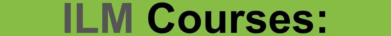 ILM Courses title photo, green background